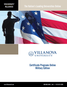 Certificate Programs Online Military Edition