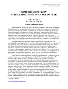 homeroom security: school discipline in an age of fear