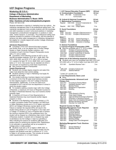 UCF Degree Programs - Undergraduate Catalog