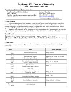 Course Outline - Dick Day's Academic Server Home Page