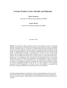 Extreme Weather Events, Mortality and Migration