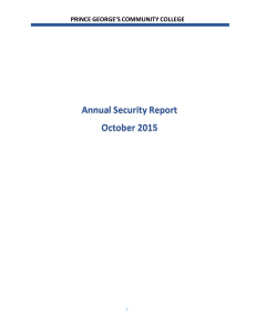 2015 Annual Security Report - Prince George's Community College