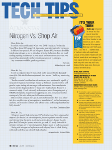 Nitrogen Vs. Shop Air