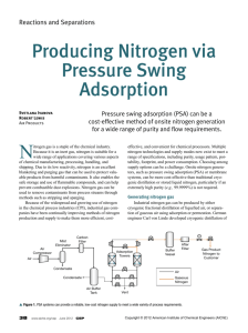 Producing Nitrogen via Pressure Swing Adsorption