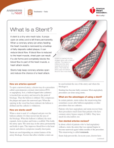 What Is a Stent? - American Heart Association