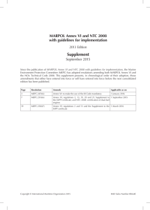 Sept 2015 Supplement: MARPOL Annex VI (IB664E)