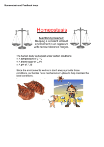 Homeostasis and Feedback loops