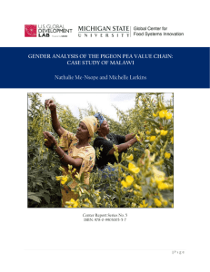 GENDER ANALYSIS OF THE PIGEON PEA VALUE CHAIN: CASE