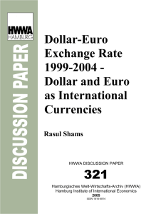 Dollar-Euro Exchange Rate 1999-2004