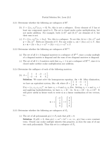 Partial Solution Set, Leon §3.2 3.2.1 Determine whether the