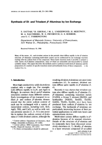 Synthesis of Di- and Trivalent /3”