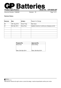 Product Specification Model No. : ICR18650-26F