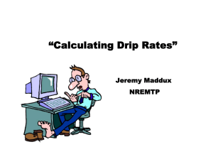 “Calculating Drip Rates”
