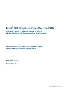 Intel HD Graphics OpenSource PRM