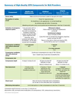 1- and 2-Rescuer Adult BLS with AED Skills Testing Criteria and