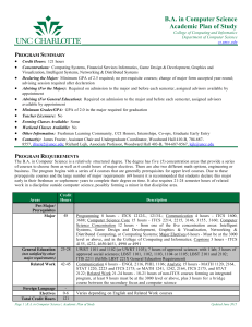 BA in Computer Science - Academics | UNC Charlotte