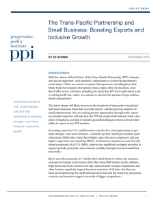 The Trans-Pacific Partnership and Small Business