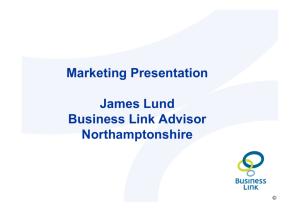 Marketing Presentation James Lund Business Link Advisor
