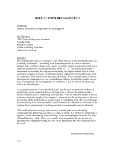 MELTING POINT DETERMINATION