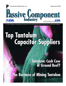 May/June 2003 - Top Tantalum Capacitor Suppliers