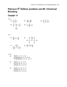Petrucci 8 Edition problem set #4: Chemical Bonding