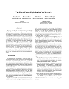 The BlackWidow High-Radix Clos Network