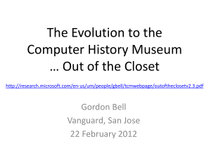 The Evolution to the Computer History Museum