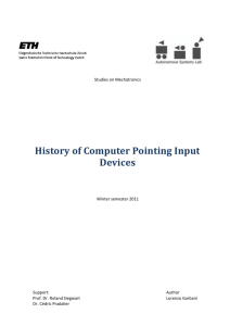 History of Computer Pointing Input Devices