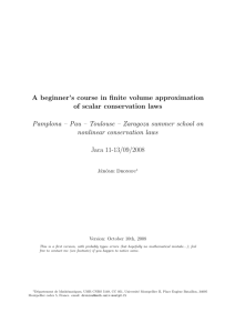 A beginner's course in finite volume approximation of scalar