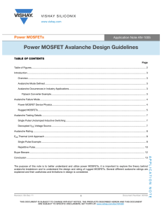 Power MOSFET Avalanche Design Guidelines