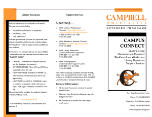 CAMPUS CONNECT - Campbell University