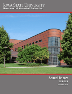 Annual Report - Department of Mechanical Engineering