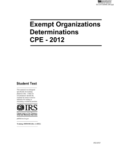 Exempt Organizations Determinations CPE - 2012