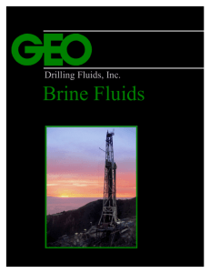 Brine Fluids - Geo Drilling Fluids, Inc.