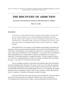 The Discovery of Addiction