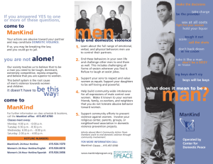 Mankind Brochure - Center for Domestic Peace