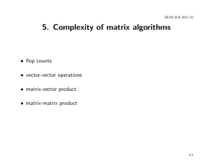 5. Complexity of matrix algorithms