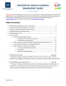 Table of Contents - University of Nevada School of Medicine