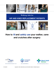 Walking Aids for - Alberta Hip and Knee Clinic