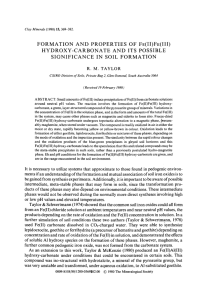 formation and properties of fe(ii)fe(iii) hydroxy