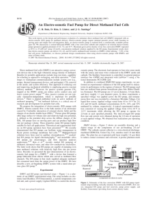 An Electro-osmotic Fuel Pump for Direct Methanol Fuel Cells C. R.