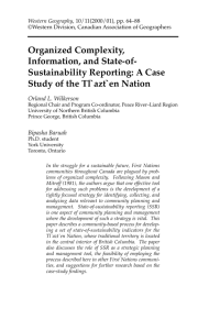 Organized Complexity, Information, and State-of