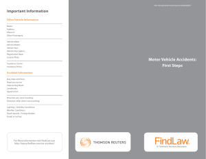 Motor Vehicle Accidents: First Steps