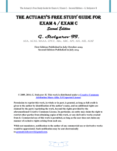 The Actuary's Free Study Guide for Exam 4 / Exam C – Second