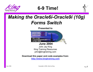 6-9 Time! Making the Oracle6i