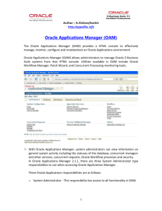 OAM - Oracle Application DBA