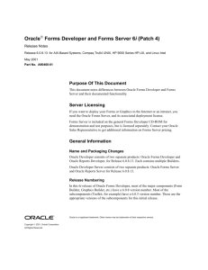 Oracle Forms Developer and Forms Server 6i (Patch 4)