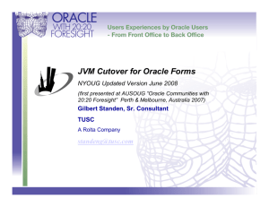 JVM Cutover for Oracle Forms