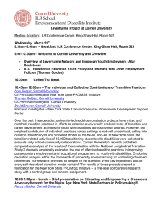 Cornell March 2014 Leverhulme Event Programme