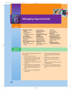 CHAPTER 6 • Managing Appointments